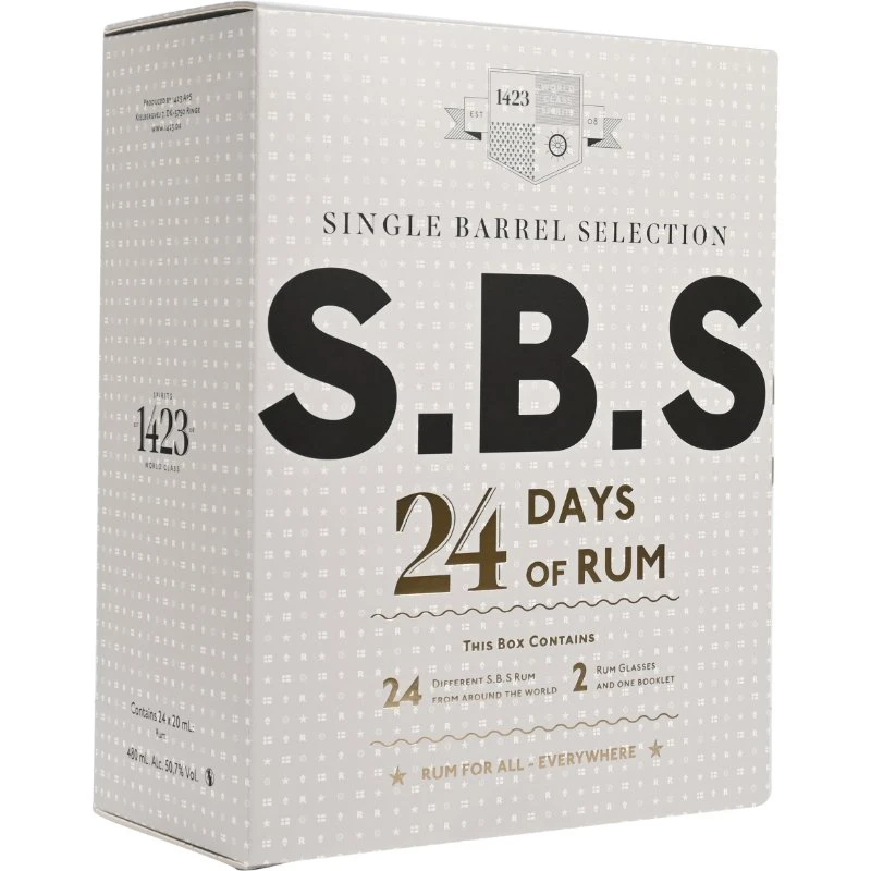24 Days of Rum Calendar, SBS Edition 24x2cl JUL150  color Svart