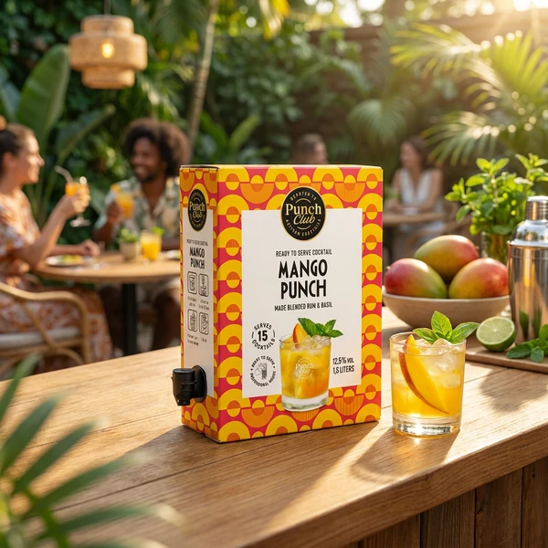 Punch Club Mango Punch Cocktail BiB 150 cl 1009353Conaxess  color Svart
