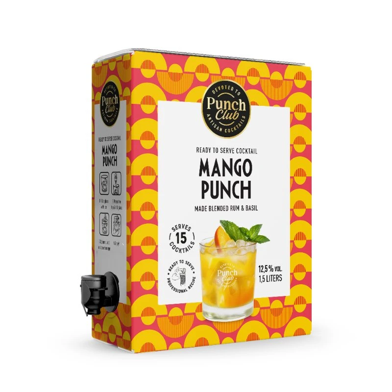 Punch Club Mango Punch Cocktail BiB 150 cl 1009353Conaxess  color Svart