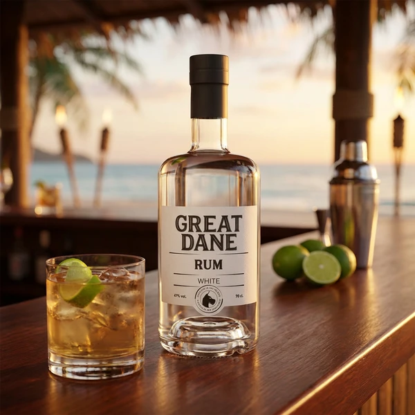 Great Dane White Rum 47% 70 cl 389991  color Svart