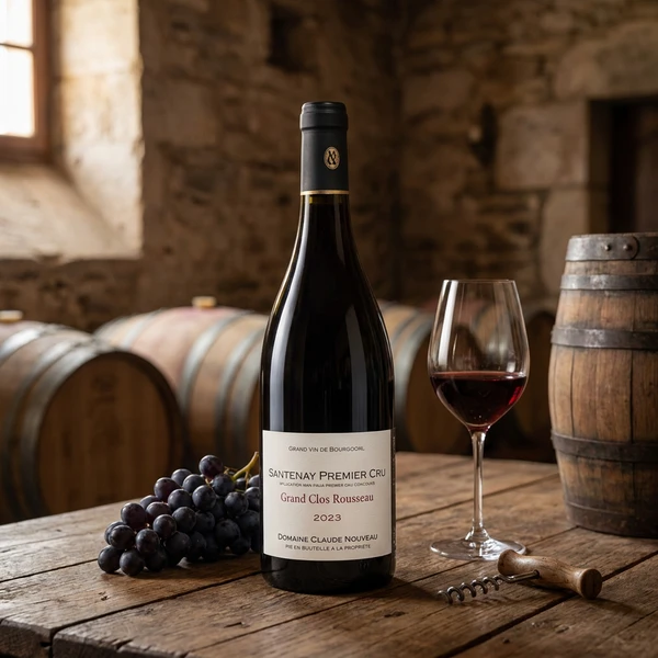Domaine Claude Nouveau Santenay Premier Cru Rouge 2023 Grand Clos L-67-073-00  color Svart