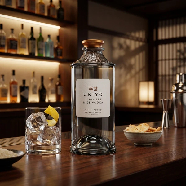 Ukiyo Japanese Rice Vodka 40% FL 70 L-51-364-00  color Svart
