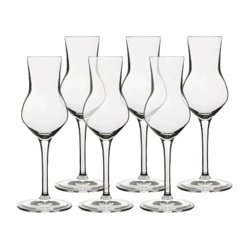 LB Atelier Grappaglas 6er-Set klar – 8 cl C 425  color Svart