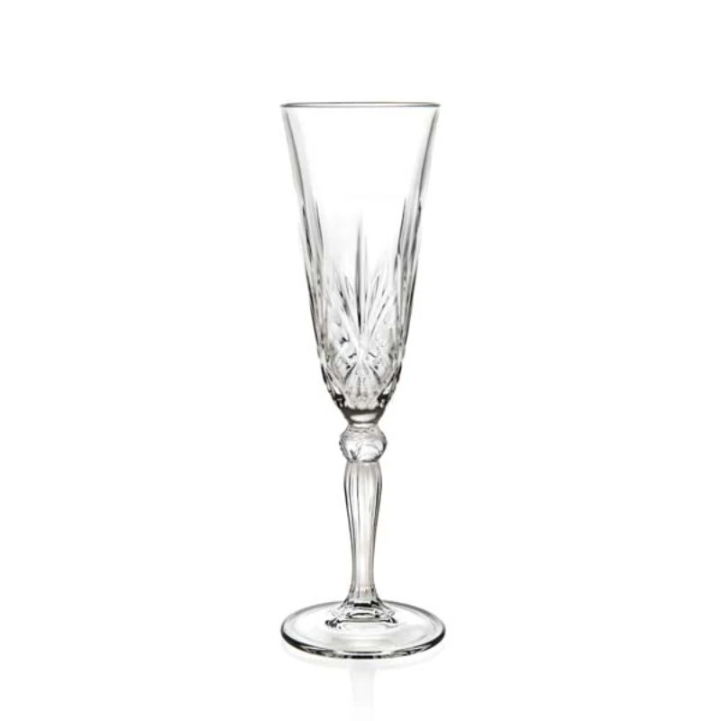 RCR Melodia Champagnergläser 16 cl 6er-Set Glas0096  color Svart