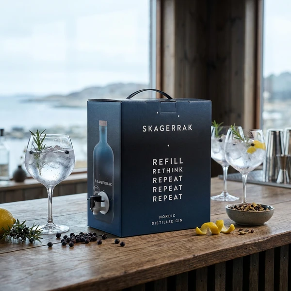 Skagerrak Nordic Dry Gin BIB 300 cl 1045032  color Svart