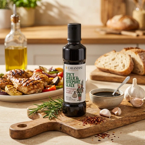 Carandini Glaze Knoblauch, Rosmarin und Chili 250ml 1408 by Deli Drengene color Svart