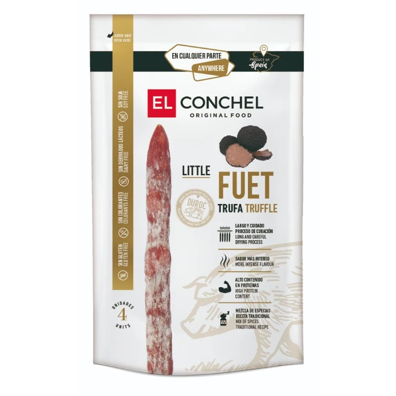 El Conchel Little Fuet mit Trüffeln (Duroc) 55g 84099 by Deli Drengene color Svart