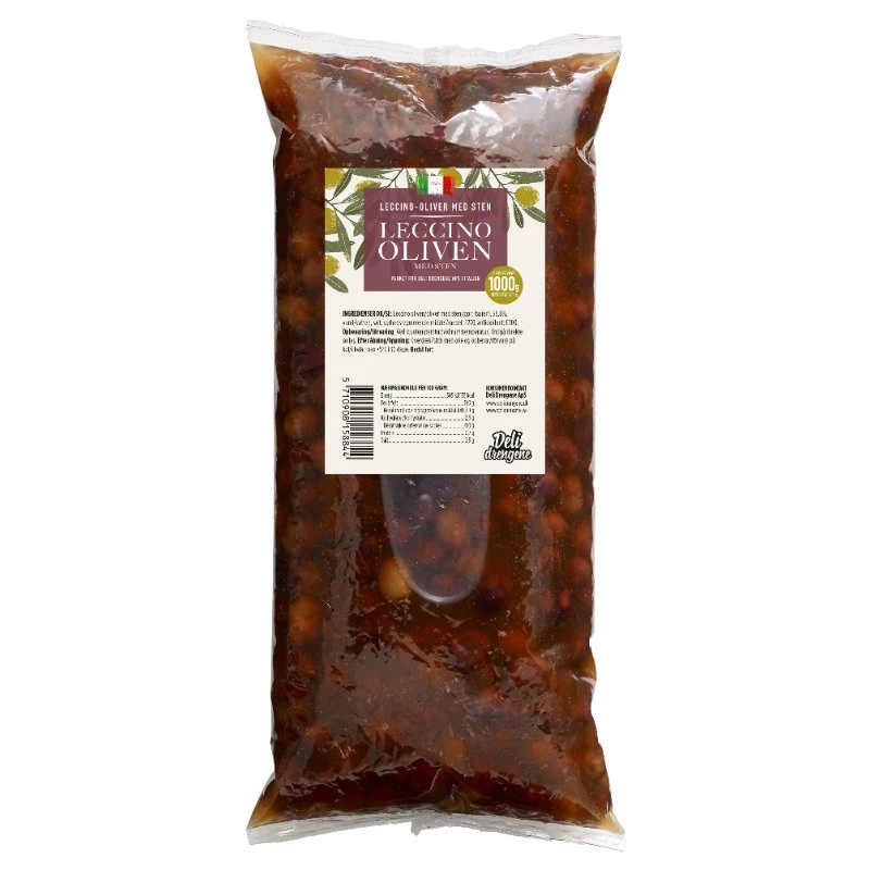 Oliven Leccino 1700g Abtropfgewicht 1000g 2122 by Deli Drengene color Svart