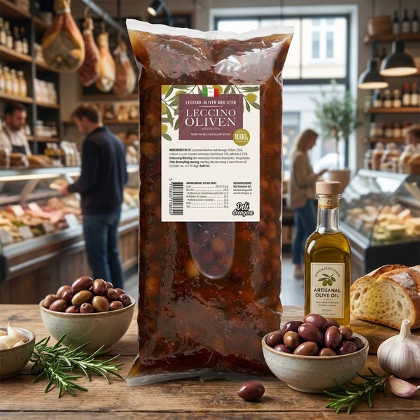 Oliven Leccino 1700g Abtropfgewicht 1000g 2122 by Deli Drengene color Svart