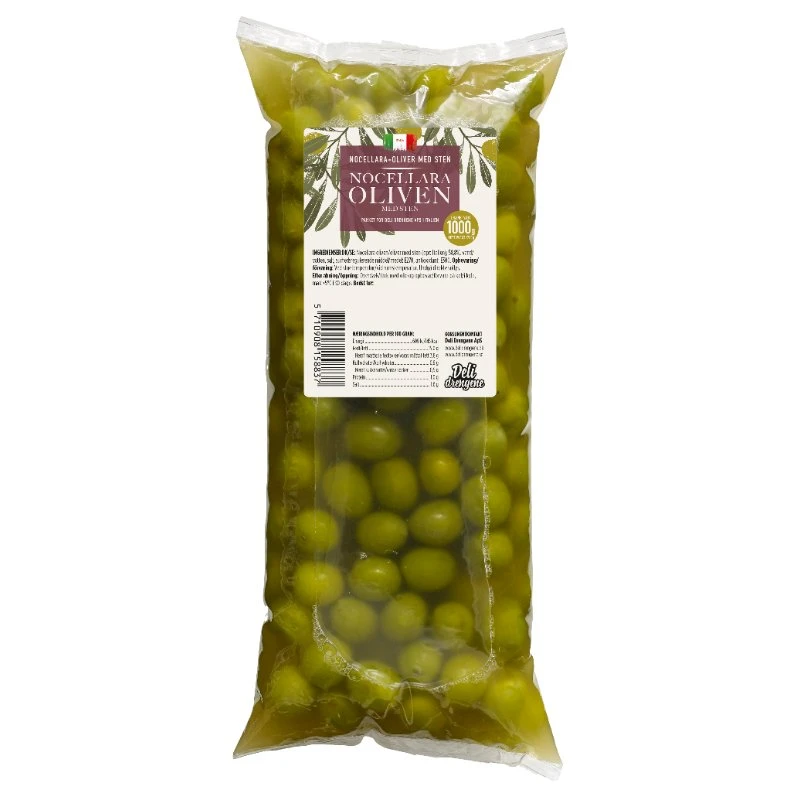 Oliven Nocellara 1700g Abgetropft 1000g 2120 by Deli Drengene color Svart