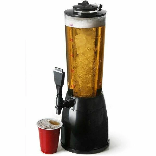 Bierspender mit Kühlkammer 2,5 L 9471 by Drink color Svart