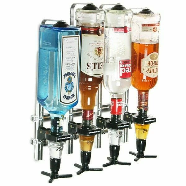 Beaumont Flaschenhalter Wandmontage für 4 Flaschen (70 cl – 1 l) BTBL3213 by Beaumont color Svart