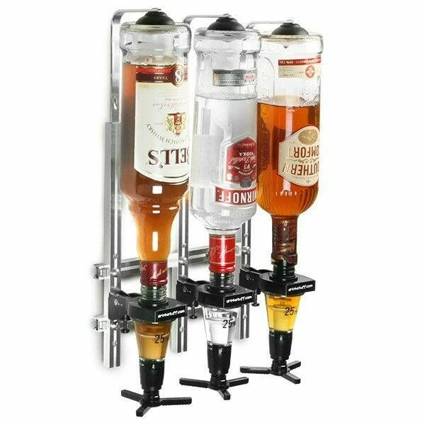 Wand-Flaschenhalter für 3 Flaschen – 70 cl / 1 Liter BTBL3211 by Beaumont color Svart