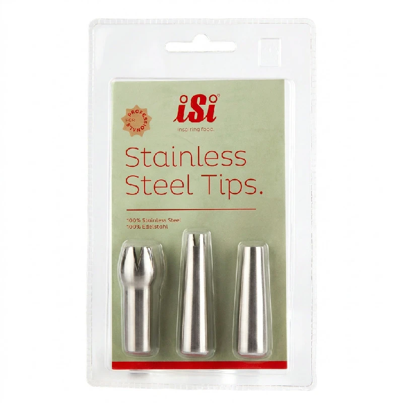 iSi Tüllenset aus Edelstahl – 3-teilig 2717 by ISI color Silver