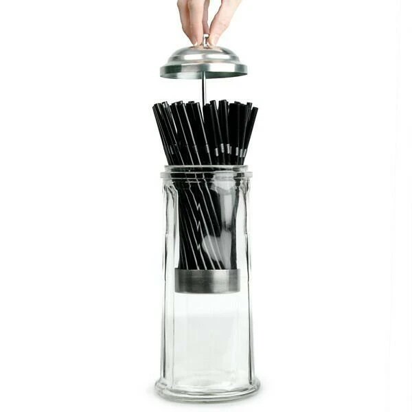 Strohhalmspender aus Glas 11366 by Drink color Helder