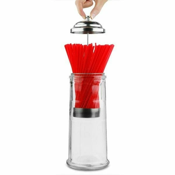 Strohhalmspender aus Glas 11366 by Drink color Helder