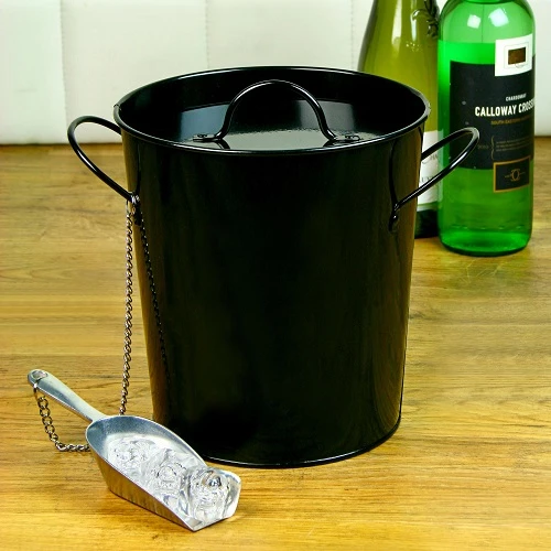 Eiswürfelbehälter mit Eisschaufel - Party Time, 3,4 l 14661 by Drink color Svart
