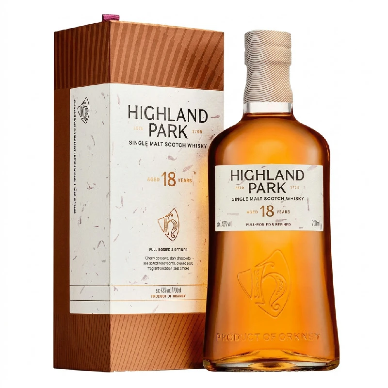 Highland Park 18 YO Single Malt Scotch 70 cl 55002 by HIGHLANDPA color Svart