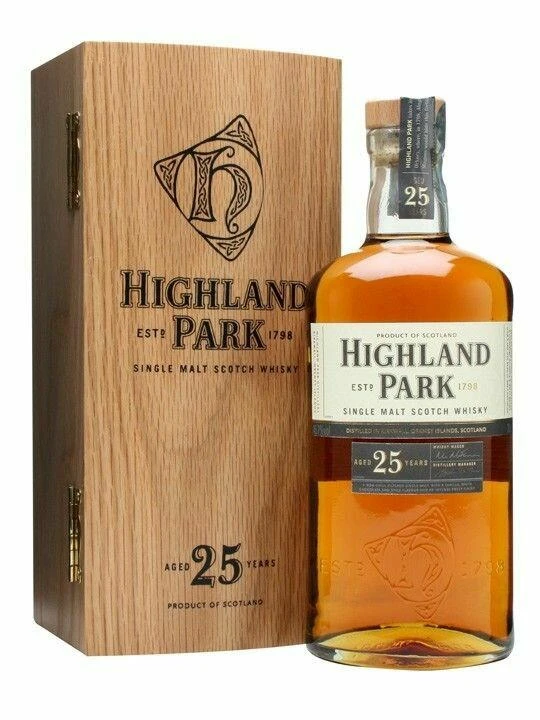 Highland Park 25 YO Single Malt Scotch FL 70 55010 by HIGHLANDPA color Svart