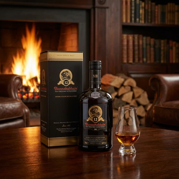 Bunnahabhain 12 YO Islay Single Malt 70 cl 55043 by BUNNAHABHA color Svart