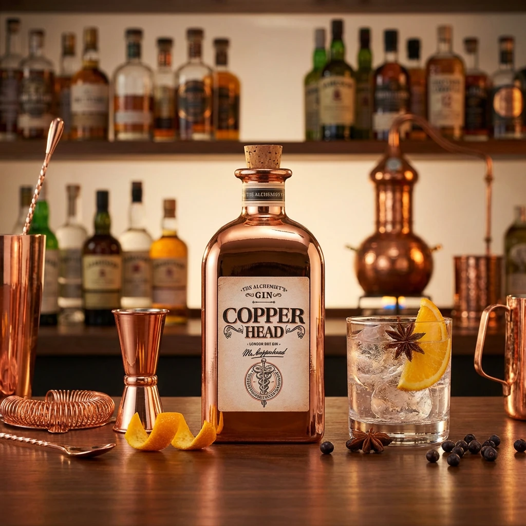 Copperhead Gin 50 cl 51136 by COPPERHEAD color Svart