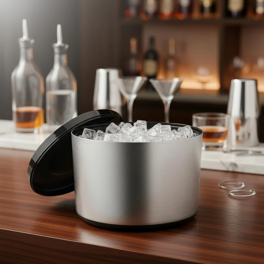 Drink 10 Liter Eisbehälter Gebürstete Aluminium-Optik 11155-38358 by Drink color Silver
