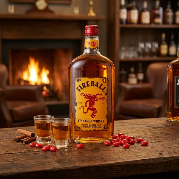 Fireball Zimt Whisky Likör FL 70 63088 by FIREBALL color Svart