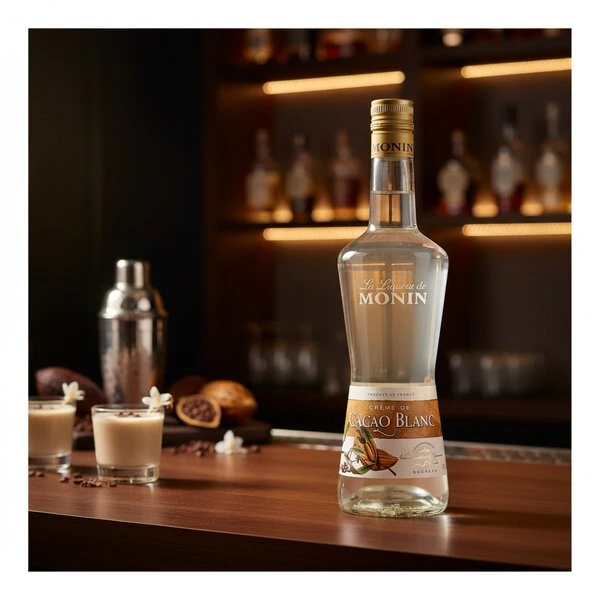 Monin Likör Cacao Weiß FL 70 63023 by MONIN color Svart