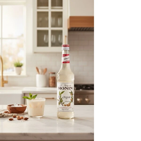 Monin Sirup Mandel FL 70 61038 by MONIN color Svart