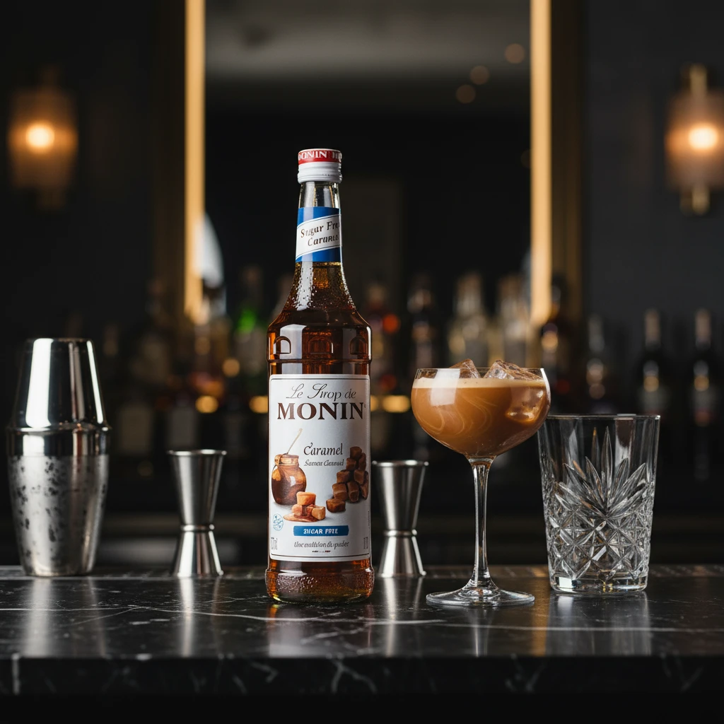 Monin Sirup Caramel / Karamel, Sukkerfri FL 70 61177 by MONIN color Svart