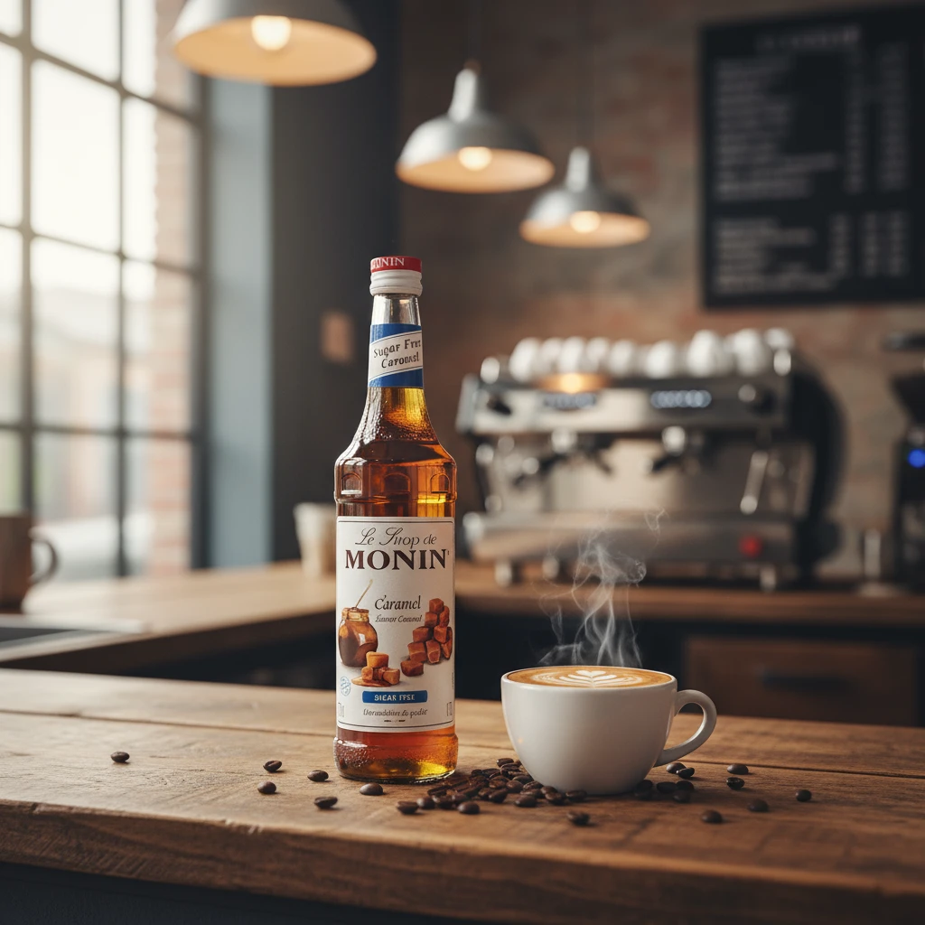 Monin Sirup Caramel / Karamel, Sukkerfri FL 70 61177 by MONIN color Svart