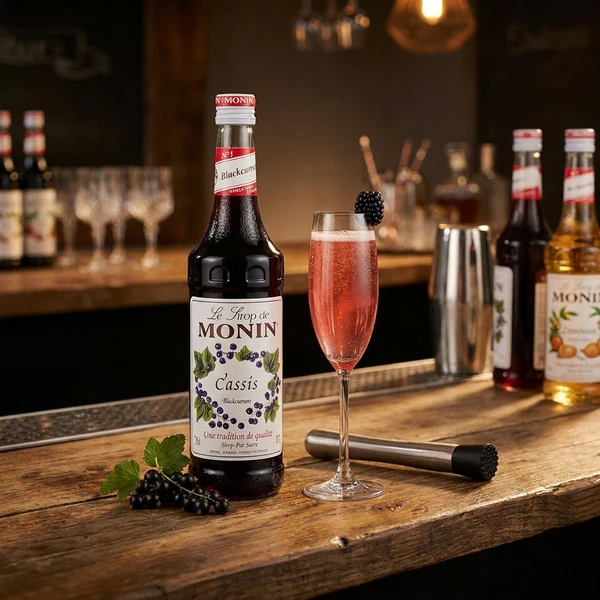 Monin Sirup Cassis / Solbeere FL 70 61050 by MONIN color Svart
