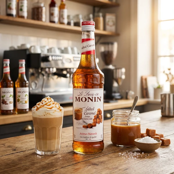 Monin Sirup Salted Caramel / Gesalzenes Karamell FL 70 61048 by MONIN color Svart