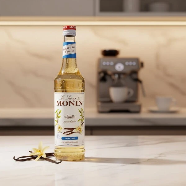 Monin Sirup Vanille, Zuckerfrei FL 70 61178 by MONIN color Svart