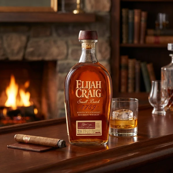 Elijah Craig Small Batch Bourbon Whiskey FL 75 58012 by ELIJAHCRAI color Svart