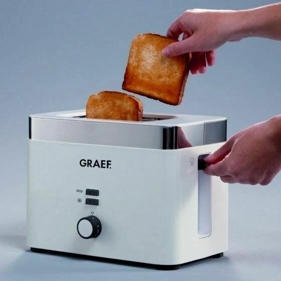 Toaster, 2 Scheiben, 1000W – Weiß GRTO61EU by Graef color Vit