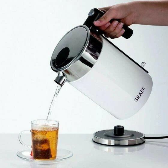 Wasserkocher 1,5 l Ein-/Ausschalter Weiß GRWK61EU by Graef color Vit