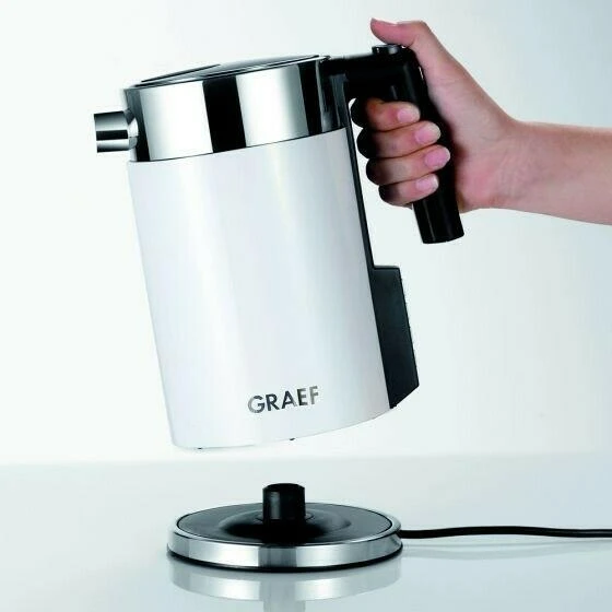 Wasserkocher 1,5 l mit Temperatureinstellung, Weiß GRWK701EU by Graef color Vit