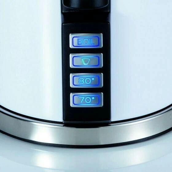 Wasserkocher 1,5 l mit Temperatureinstellung, Weiß GRWK701EU by Graef color Vit