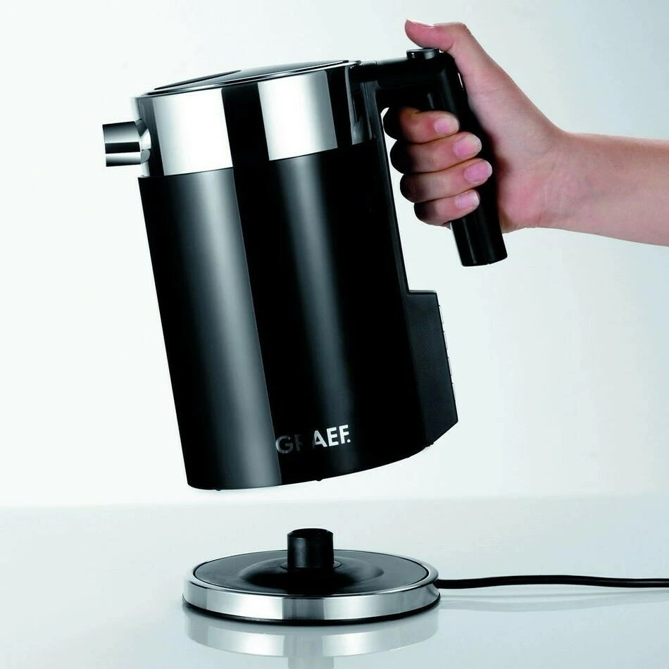 Wasserkocher 1,5 l mit Temperatureinstellung und Kindersicherung GRWK702EU by Graef color Svart