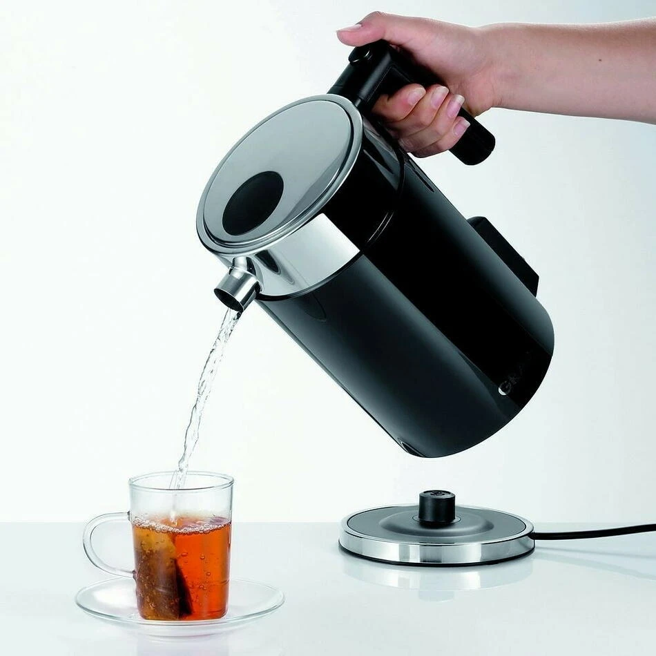 Wasserkocher 1,5 l mit Temperatureinstellung und Kindersicherung GRWK702EU by Graef color Svart