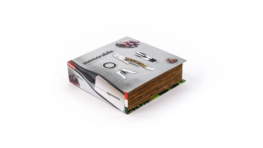 MEMORABILE Weinset 4-teilig in Holzbox LEGS3 by Legnoart color Svart