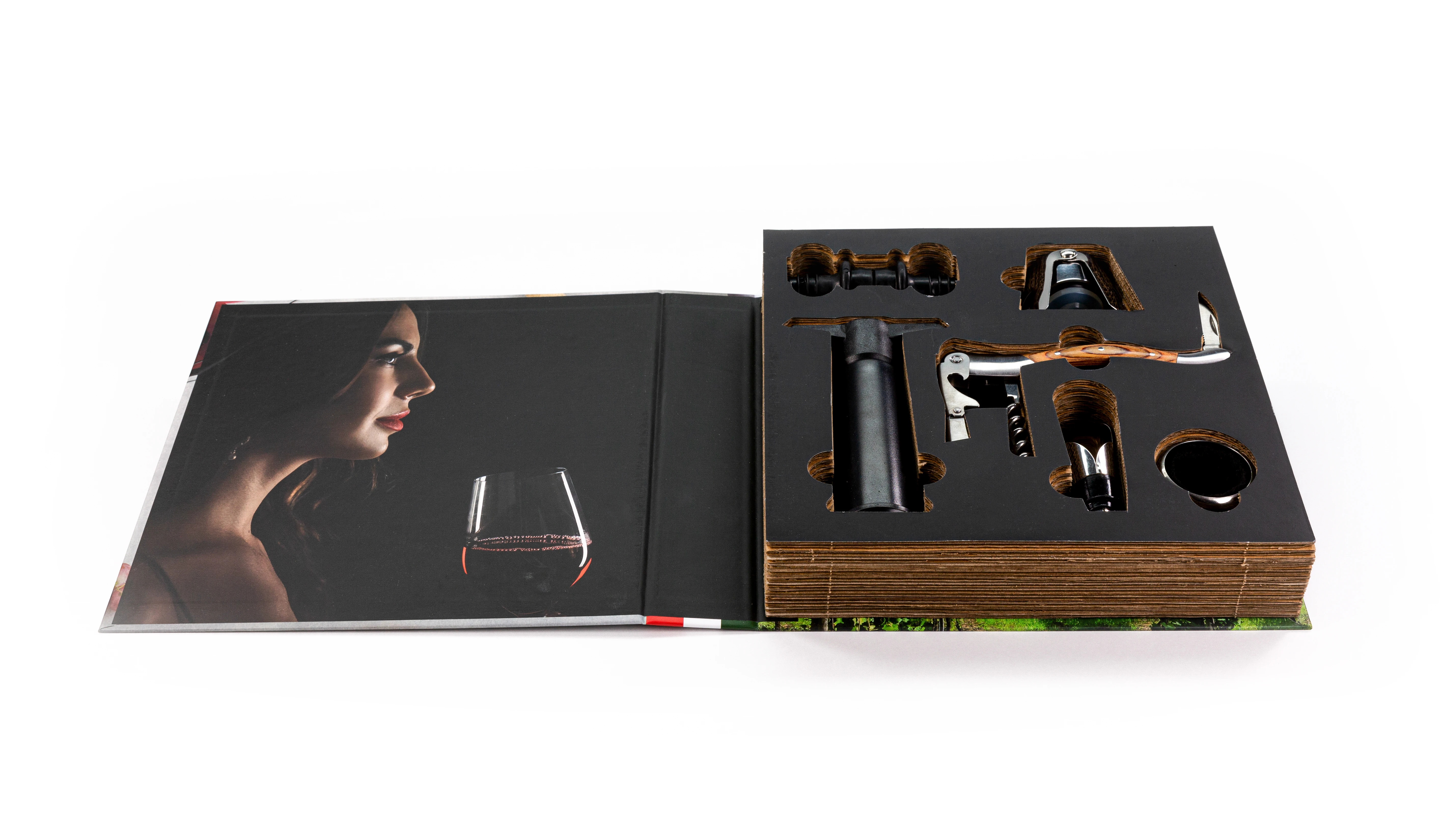 MEMORABILE Weinset 7-teilig in Holzbox LEGS5 by Legnoart color Svart