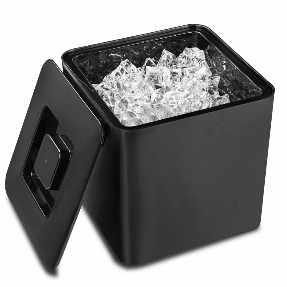 Square Eisbehälter Schwarz 10 l 19775-38236 by Drink color Svart