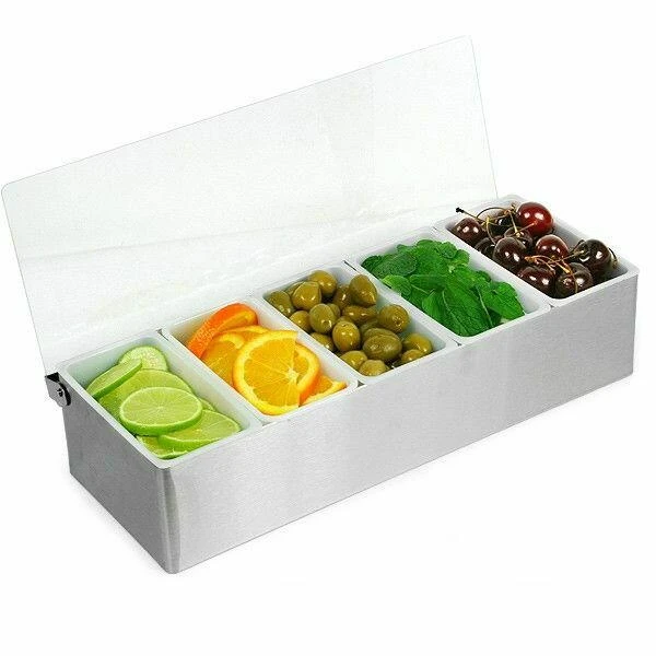 Fruchtspender Edelstahl - 5 Fächer x 1 Pint BTBL3762 by Beaumont color Silver