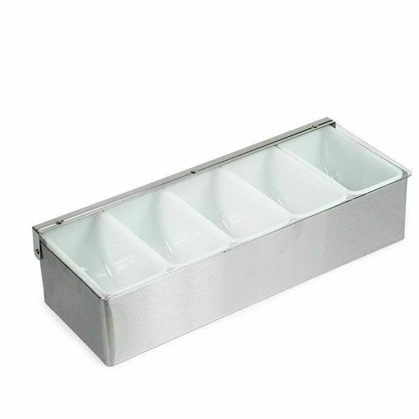 Fruchtspender Edelstahl - 5 Fächer x 1 Pint BTBL3762 by Beaumont color Silver