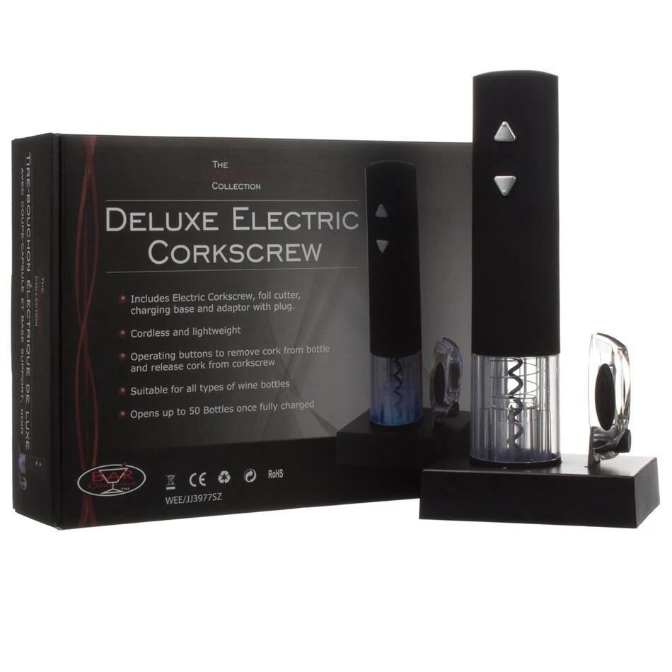 Vinology Deluxe <b>elektrischer Korkenzieher</b> EC/DLX by Final Touc color Svart