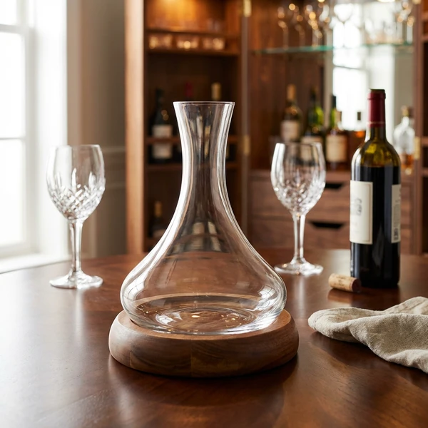 Laguiole Karaffe mit Holzsockel 40268723 by Laguiole color Svart