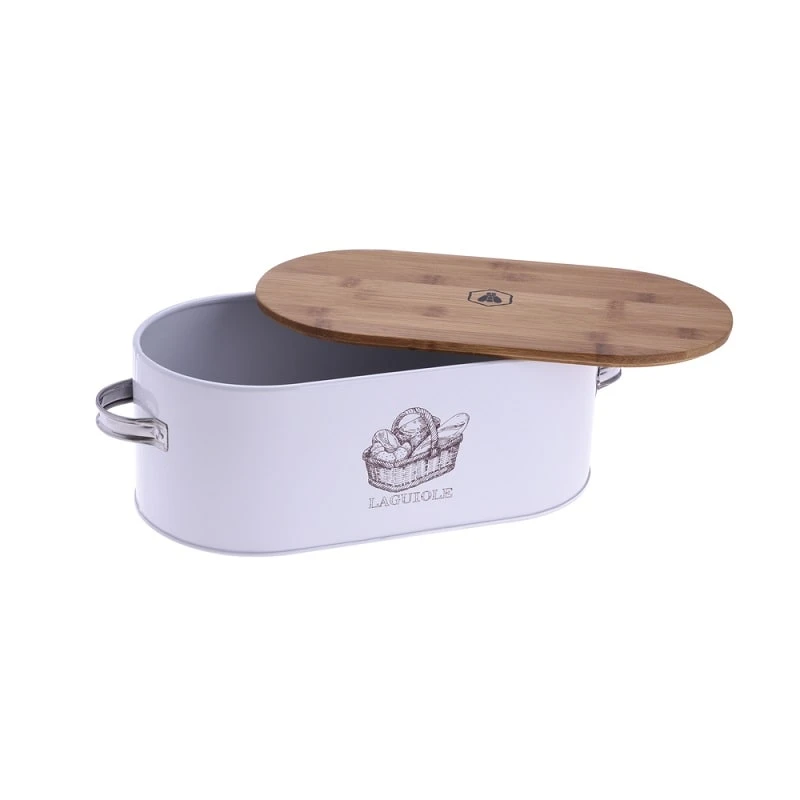 Laguiole Brotkasten aus Holz und Edelstahl 40268777 by Laguiole color Svart