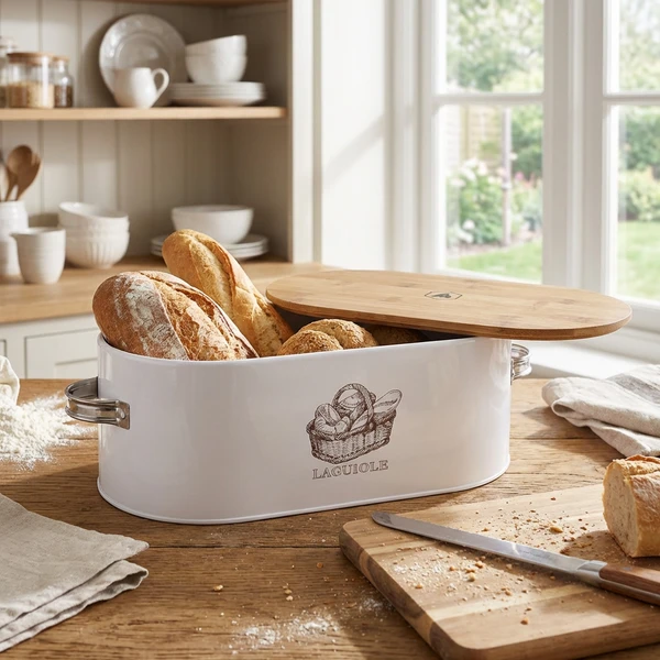 Laguiole Brotkasten aus Holz und Edelstahl 40268777 by Laguiole color Svart